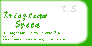 krisztian szita business card